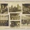 Seven mounted photographs showing interior and exterior views of Daniel Stewart's College for Boys, Edinburgh. 
Titled: 'Daniel Stewarts College for Boys. Edinburgh Merchant Company Schools No2'.