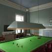 Interior. First floor. Snooker room from north east.