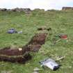 Trench 2 during excavation, taken from the S.