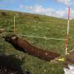 Trench 2 after excavation, taken from the SW.