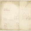 Survey plans and elevations of church. Plans, sections and elevations of proposed hall.