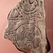 View of Pictish symbol stone fragment (flash)