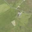 Oblique aerial view centred on Rysa Lodge, Hoy, looking SW.
