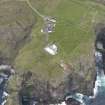 Oblique aerial view centred on Cape Wrath lighthouse, looking S.