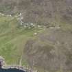 Oblique aerial view of the township at Polbain, looking north.