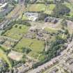 Oblique aerial view of Ruchill Hospital, taken from the NE.