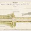 Drawing showing alternative plan of proposed carriageway and walks along middle Meadow walk, Edinburgh.  
Signed '11 Royal Exchange, Edinburgh, 10th July 1885'