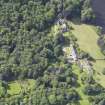 Oblique aerial view of Stobhall Castle, taken from the NNE.