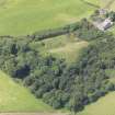 Oblique aerial view of Glascune Castle, taken from the E.