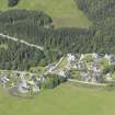 General oblique aerial view of the village of Blair Atholl centerd on the Old Bridge Of Tilt, taken from the SE.