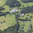 Oblique aerial view of Blair Castle walled garden, taken from the E.