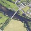 Oblique aerial view of Aberfeldy Tay Bridge, taken from the W.
