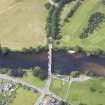 Oblique aerial view of Aberfeldy Tay Bridge, taken from the E.