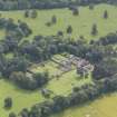 Oblique aerial view of Keithick House Stables, taken from the N.