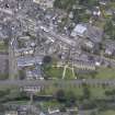 Oblique aerial view of Queen Mary's House, Jedburgh, taken from the E.