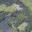 Oblique aerial view of Bowhill Country House, taken from the ENE.