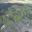 General oblique aerial view of Peebles centred on Peebles Golf Course, taken from the SE.