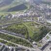 General oblique aerial view of Holyrood Park, Arthurs Seat, Calton Hill, Canongate and Royal Terrace Gardens, looking S.