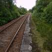 View looking along the remains of the platform at the former Glencarron railway station