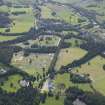 General oblique aerial view of Blair Castle grounds during the Scouts Blair Atholl Jamborette, looking SSE.