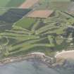 Oblique aerial view of the Hopeman Golf Course, looking SSE.