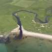 Oblique aerial view of Laggan Bay, River Laggan and Cnoc Ebric, looking NE.