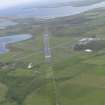 General oblique aerial view of Kirkwall Airport and Inganess Bay , looking E.