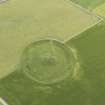 Oblique aerial view of Maeshowe Chambered Cairn, looking S.