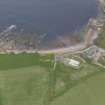 Oblique aerial view of the shore station at the Billia Croo Wave Test Site, European Marine Energy Centre, looking WNW.