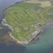 General oblique aerial view of the golf course at Point of Ness, looking W.