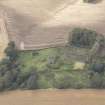 Oblique aerial view of Piteadie Castle, looking to the SW.