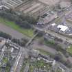 Oblique aerial view of Musselburgh Old Bridge, looking to the ESE.