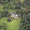General oblique aerial view of Carberry Tower with adjacent Italian Garden, looking to the WNW.