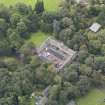 Oblique aerial view of Carberry Tower stable block, looking to the WSW.