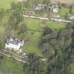 General oblique aerial view of Winton House with adjacent terraced and walled gardens, looking to the N.