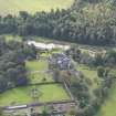General oblique aerial view of Winton House with adjacent walled garden, looking to the S.