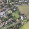 Oblique aerial view of Wester Pencaitland Farm dovecot, looking to the S.