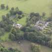 General oblique aerial view of Keith Marischal Country House with adjacent stables, looking to the ESE.