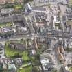 General oblique aerial view of Dalkeith High Street with South Street adjacent, looking to the SSE.