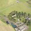 Oblique aerial view of Drochil Castle, looking to the N.