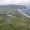 General oblique aerial view of Machrihanish Golf Course, Langa Quarry and Campbeltown Airport, looking SSW.