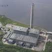 Oblique aerial view of Inverkip Power Station, looking W.