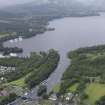 General oblique aerial view of River Leven, Loch Lomond and Alexandria, looking NW.