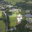 Oblique aerial view of the Gannochy Sports Centre, University of Stirling, looking N.
