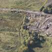 Oblique aerial view of the demolished remains of Coatbank Engine Works, taken from the ENE.