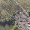 Oblique aerial view of the demolished remains of Coatbank Engine Works, taken from the NNE.