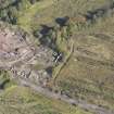 Oblique aerial view of the demolished remains of Coatbank Engine Works, taken from the SW.