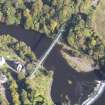 Oblique aerial view of David Livingstone Memorial Footbridge, taken from the SW.