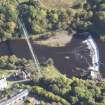 Oblique aerial view of David Livingstone Memorial Footbridge, taken from the W.