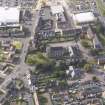 Oblique aerial view of Larbert East Church, taken from the ENE.